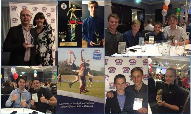 Best and Fairest winners along with Officials awards