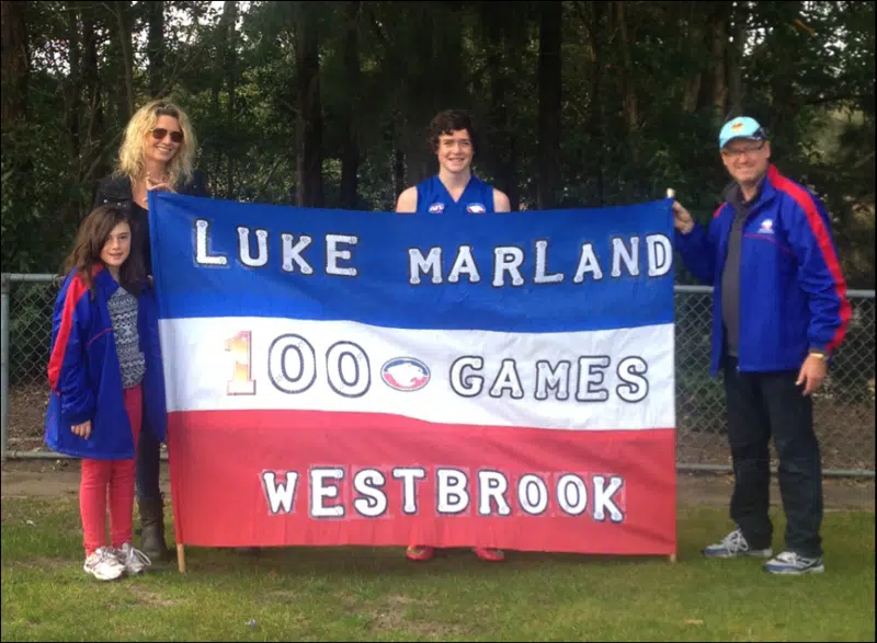 Luke Marland 100th game